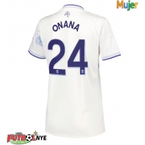 Camiseta Aston Villa Amadou Onana #24 Tercera Equipación para mujer 2025-26 manga corta